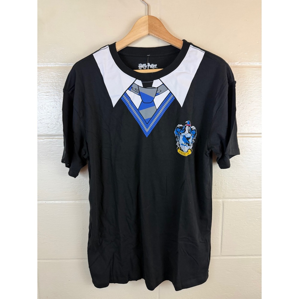Harry Potter Ravenclaw Uniform T-Shirt Mens M Black House Crest Costume